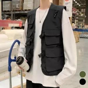 [라일리여성의류] Rly 얇은 빈티지조끼 낚시자켓 여름조끼 메쉬조끼 캐