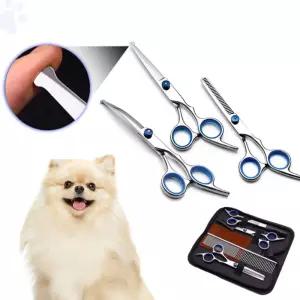 애견 강아지 미용 가위 빗 커트 숱가위 세트