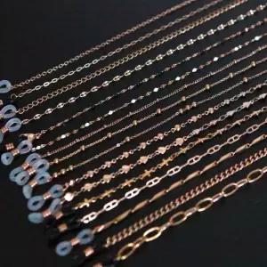 써지컬스틸 로즈골드 체인 안경줄 겸 마스크스트랩