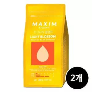 맥심 원두분쇄커피 시그니처 블렌드 라이트 블로섬 200g x 2개