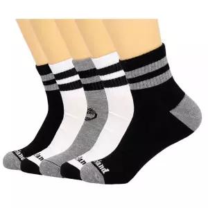 Timberland 남성용 쿼터 양말, 블랙/화이트/그레이