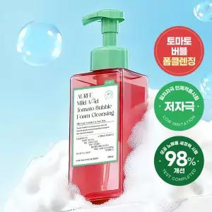 [모공 노폐물 98%개선]아우페 약산성 토마토 폼클렌징 500ml 1개 저자극 대용량 세안제 클렌징폼 폼클렌징