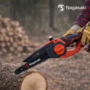 나가사키 20CM 무선 미니 충전톱 마끼다 소형 전동 체인 전기톱 NS-908