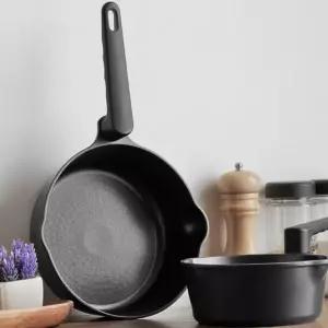 무쇠 프라이팬 작은 2구 코팅 인덕션 프라이팬 계란말이 스테이크 캠핑용 그리들 가정용 레인지 캠핑 볶음