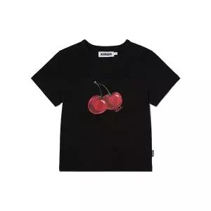 [키르시](대전신세계)듀이 체리 슬림핏 크롭 티셔츠 [블랙]