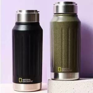 내셔널지오그래픽_로버 이중스텐 텀블러(블랙/카키)