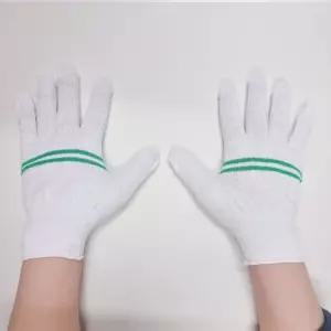 (10켤레) 10켤레 줄무늬 기사장갑 면장갑 그린 두줄/착용/용이/신축성/밀착성/땀흡수/뽀송함/편한/작업용