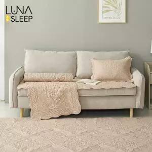 [루나앤슬립][3인용]목화솜 자수퀼팅 통워싱 소파패드 1+1 세트(+멀티매트)