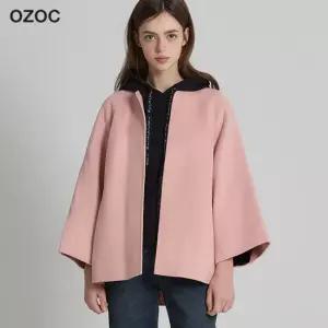 오조크 핸드메이드 라운드 카라 하프 코트