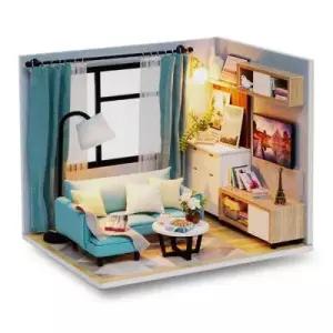 아트박스/아디코 [adico]DIY 미니어처 하우스 - 블루 리빙룸