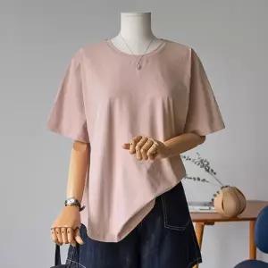 (안나앤플러스) A. 팝콘 라운딩 티셔츠(기능성소재)[티셔츠D0422H01] 빅사이즈