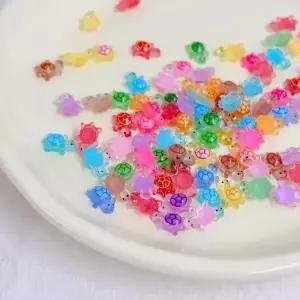 [아트박스]/굿즈하우스 지퍼백 키링 DIY 행운의 초미니 거북이 파츠 100개입