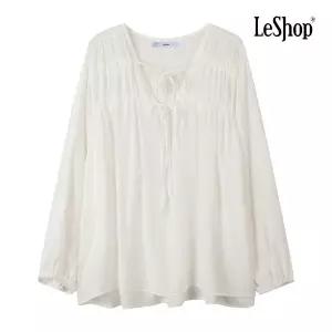 [르샵] 더블 리본 셔링 블라우스 (BQ2BL030A)