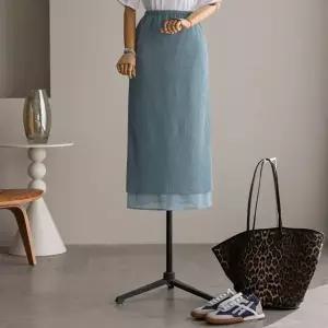 (안나앤플러스) A. 클라우디 링클 스커트[스커트D1204P02] 빅사이즈