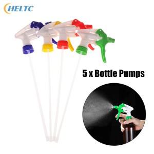 5Pcs 산업용 내화학성 트리거 분무기 정원 홈 청소 급수 트리거 스프레이 헤드 스프레이 병 교체