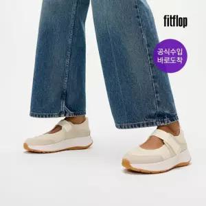 F-모드 여성 플로우 니트 스웨이드 메리제인 크림