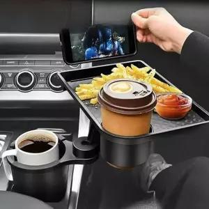 자동차 테이블 멀티 컵홀더 조수석 차량용 테이블 간이 선반 스마트폰 수납함 보관함 거치대 정리함 음료