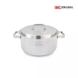[한일스텐레스] 에테르 IH인덕션 통5중 무연마제 304스텐 양수냄비 24cm