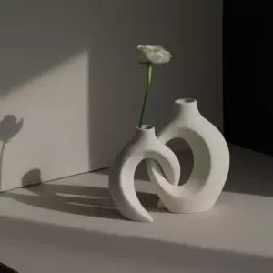 머지 레이어드 세라믹 오브제 화병 세트