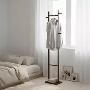 대나무 원목 스탠드 헹거 DIY 옷걸이 틈새선반 다용도 거실 드레스룸 안방 정리 수납