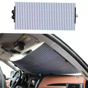 자동차 실내 천장 부착 자바라 구조 햇빛 차단 커튼 앞면 뒷면 유리 겸용 캠핑