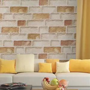 벽돌무늬 거실 스티커 포인트 접착식 단열벽지 20M 시트지 DIY 습기차단 시공