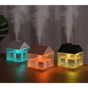 유선가습기(무선불가) 미니가습기 땡처리반품불가 충전식 무드등 조명 하우스 컬러 다양한 USB LED