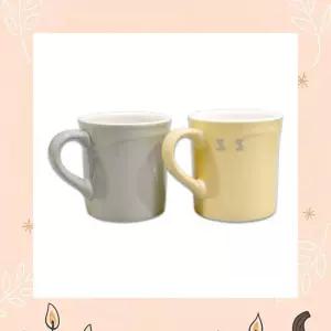 감성 머그컵 투톤 홈카페 물컵 도자기 선물 인테리어 심플