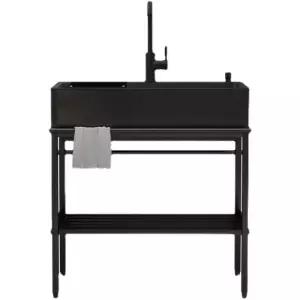 간이 개수대 소형 탕비실 사무실 블랙 주방 원룸 싱크볼 빨래 세탁