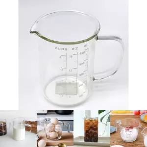 마카 유리 계량컵 비커 용량컵 제빵 계량컵 500ml/베이커리/이유식/눈금컵/계량/주방/글라스/손잡이/홈카페