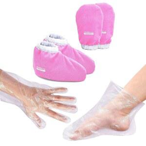 뉴 로드 손발용 파라핀 미트 일회용 손 및 발 라이너 핫 스파 페디 준비 장갑 핑크