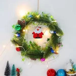 크리스마스 몬트레 산타마을 걸이 리스 DIY 패키지 (10개 묶음)