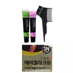 염색약 오징어먹물 진한갈색 3N 한방성분 헤어