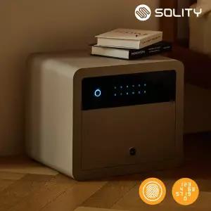 솔리티 SF-200B 금고 지문인식 비상키 비밀번호 듀얼인증 가정용 사무용 미니 스마트 개인 소형 추천 31L