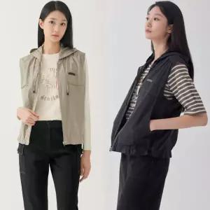 지센 여성 블루종 후드 베스트 LCVTO822