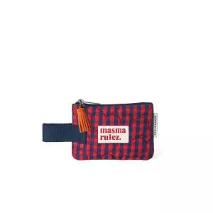 마스마룰즈 Mini strap pouch_Heart check Navy
