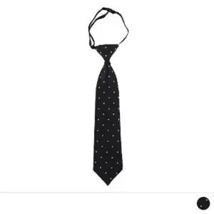 [콩심팥심]MTIEF23034 블랙체크도트 어린이 주니어 넥타이