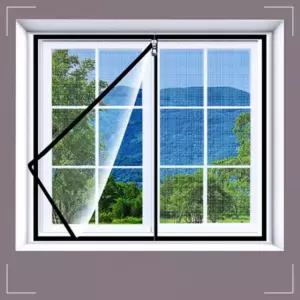 모기 접착식 망사 커튼 벌레 창문 방충망 여닫이 찍찍이 HWE6D070