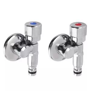 세탁기전용 수도꼭지 슬림형 납작수전 냉수온수 세트