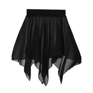 화사한 랩스커트 치마 댄스복 쉬폰 무용 여성 언발란스 스커트 프리 사이즈