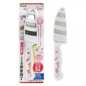 스케이터 헬로키티 어린이용 스텐 둥근 안전칼 (집포함)아동칼 어린이 주방 유아 요리 안전 유아용 일본 용