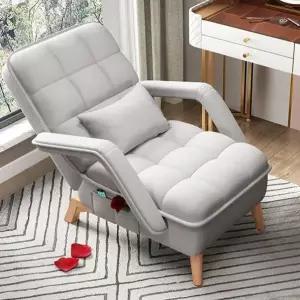 싱글 리클라이너 소파 패브릭 수동 안락의자 거실 가구 1인용 스툴 체어