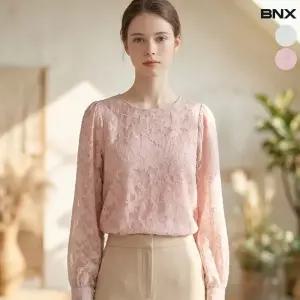 여성 플라워 아일렛 블라우스