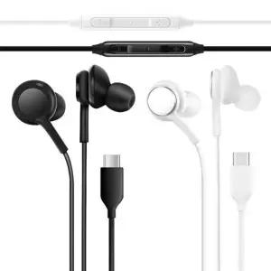 인씨네 하이셀 C타입 스테레오 유선 이어폰 커널형 삼성 갤럭시 휴대폰 애플 아이폰 15 16 시리즈 호환