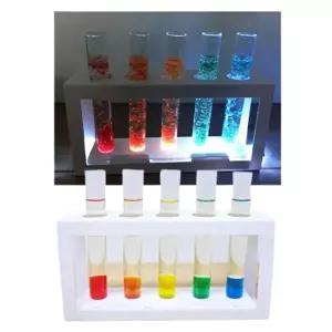 색소이용 발포정 라바 무지개램프 5인교구 과학키트 실험기구 방과후학습 수업용 밀도