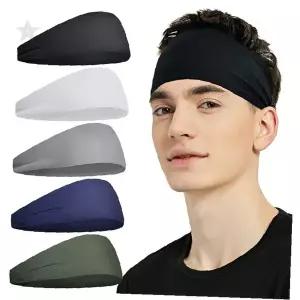 남성 스포츠 헤드밴드 땀흡수 운동용 이마띠 조깅 헬스 축구 등산 야외활동