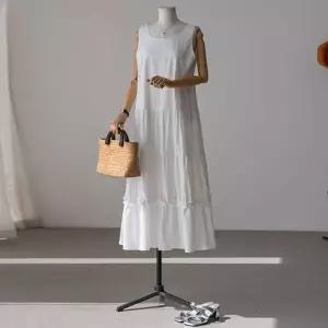 (안나앤플러스) 레딘 캉캉 나시 원피스[드레스ED22] 빅사이즈