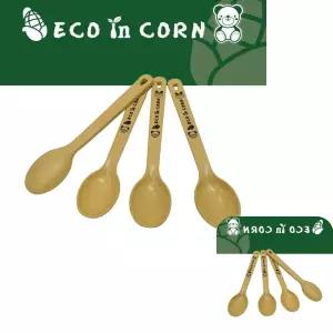 빙투 식기 4P 에코인콘 수저 옥수수 쥬니어 환경 스푼