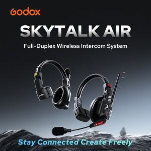 Godox SKYTALK AIR 풀 듀플렉스 무선 인터콤 시스템 프로급 ENC 듀얼 안테나 500m 전송 범위 그룹 미팅용