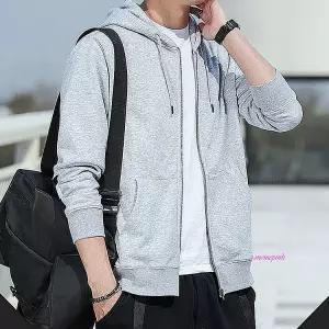 후드티 학생 간절기 무지 기모 집업 교복 외투 노멀핏 남자 얇은 오버핏 중학생 남성 커플 회색 단체xyz308